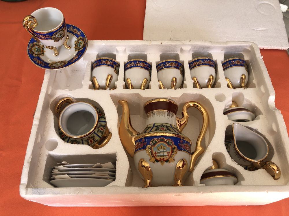 Conjunto chá porcelana completo JD