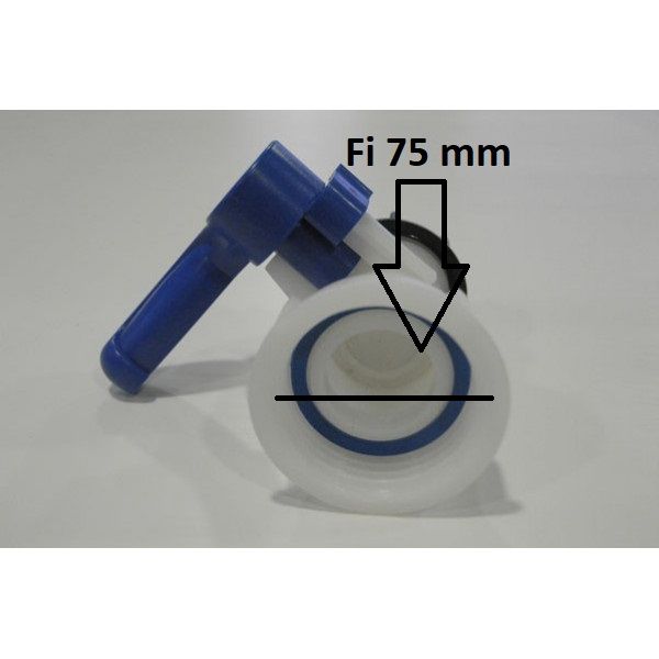 Zawór do pojemnika 1000l kran mauzer fi 61mm i fi 75mm