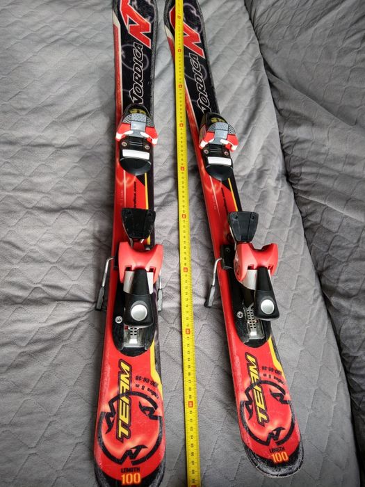Narty NORDICA Team 100 cm wiązania Salomon 305 dla dziecka chłopca dzi