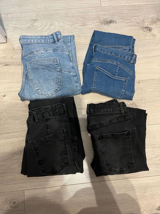 4 pary spodni rurki jeansy