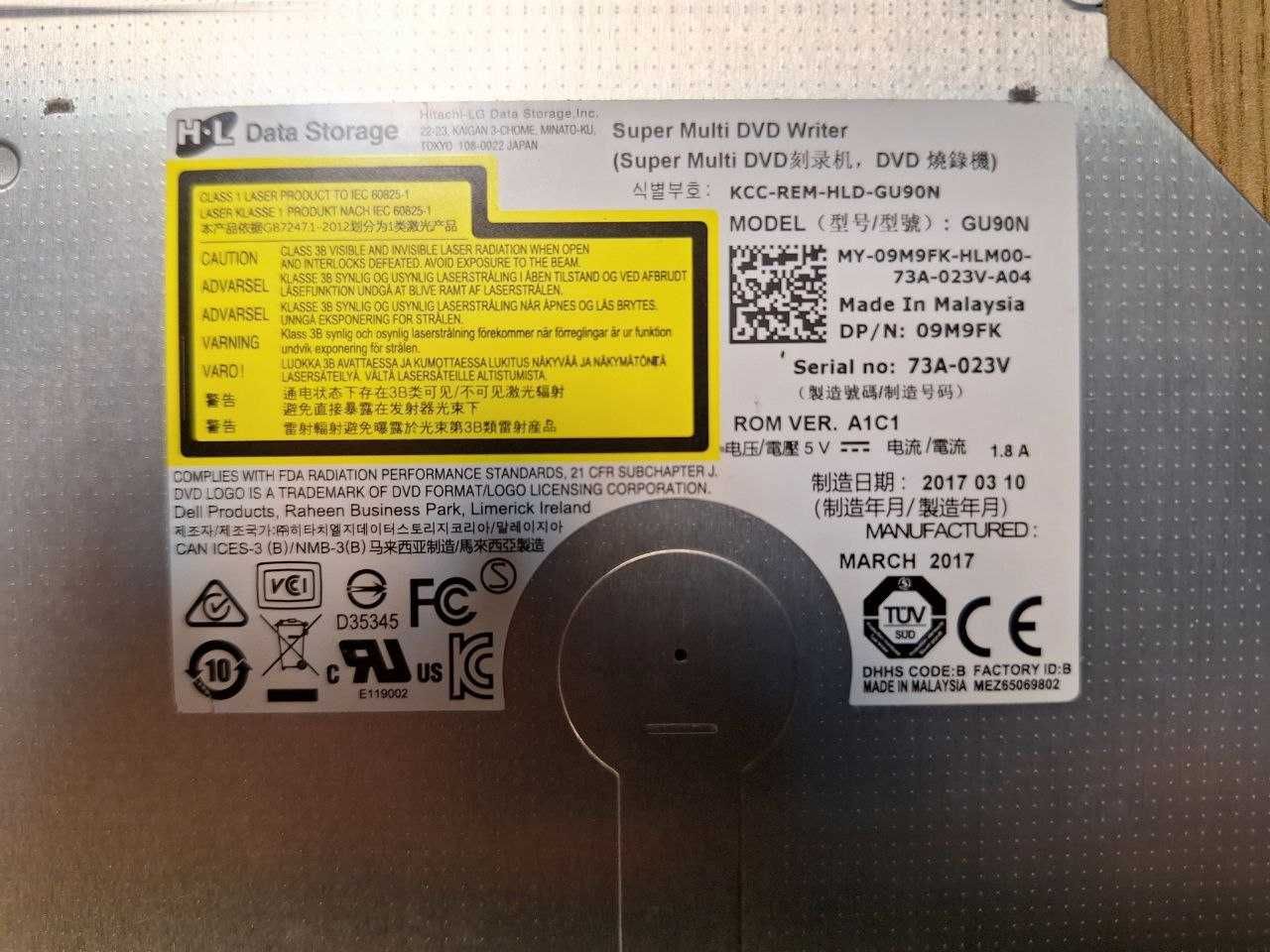 Дисковод, оптичний привід DVD-RW для ноутбука DELL. Продам