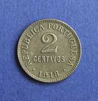 moeda 2 Centavos 1918 em FERRO - R A R A