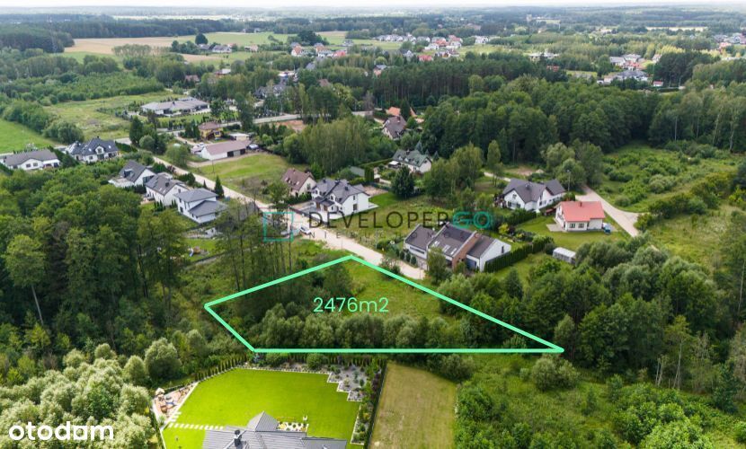 Atrakcyjna działka budowlana 2476m2 otoczona lasem