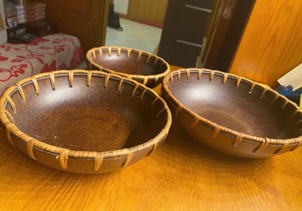 Taças de Madeira 3 unidades