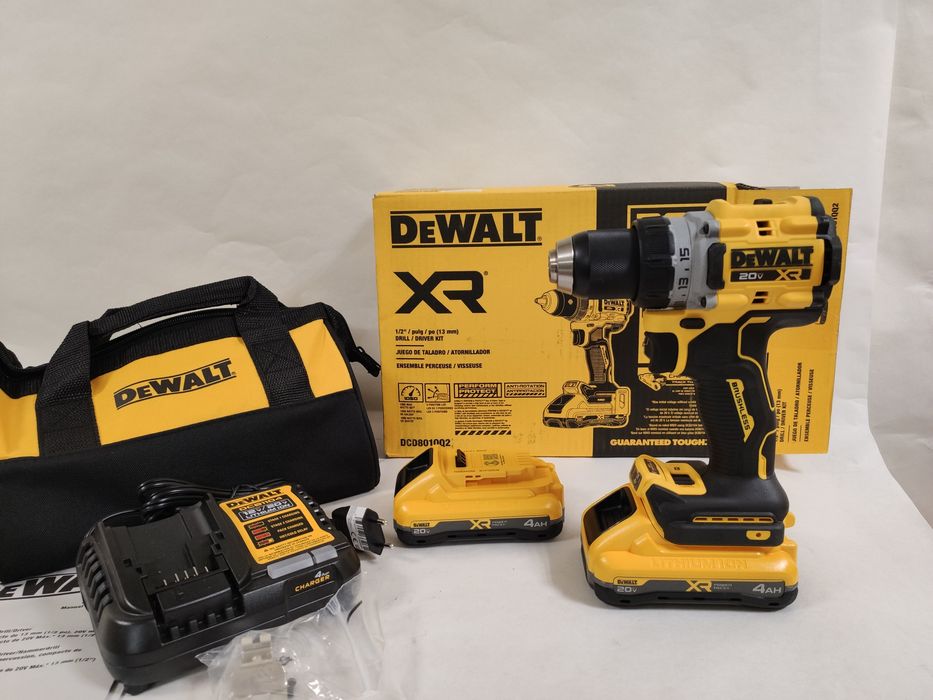 Безщітковий дриль шуруповерт DeWALT DCD801QQ2 XR POWERPACK™ 20Vmax