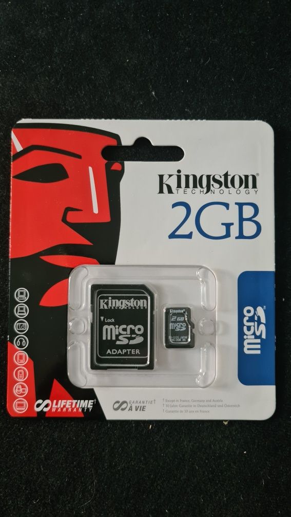 Karta Pamięci micro SD 2GB z adapterem SD Kingston