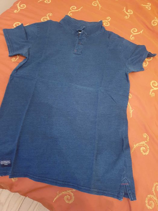 Niebieska koszulka polo S