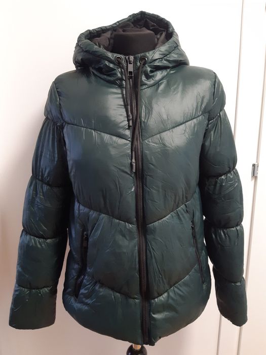 Kurtka pikowana reserved 34 butelkowa zieleń