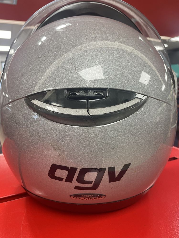 Capacete modular cinza agv GT open gr 1650