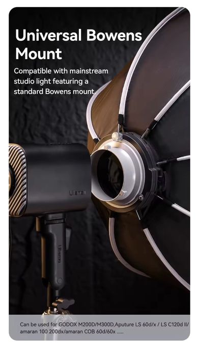 Софтбокс Ulanzi DS60 60 см з сотами і кріпленням Bowens для світла