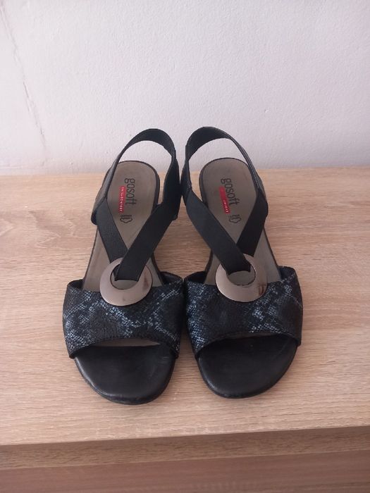 Sandały damskie czarne roz.39 wymiary opis
