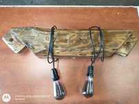 Lampa drewniana wisząca belka loft vintage różne wzory retro + żarówki