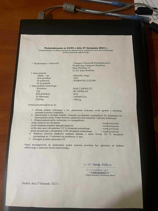 Winda załadowcza BAR