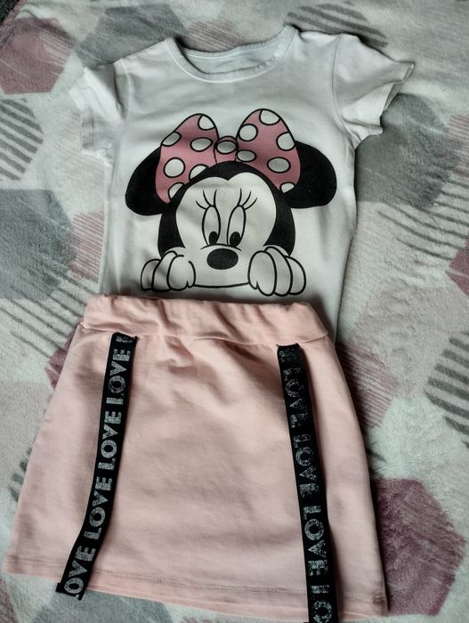 Bluzeczka, spodniczka i getry kompl. 98