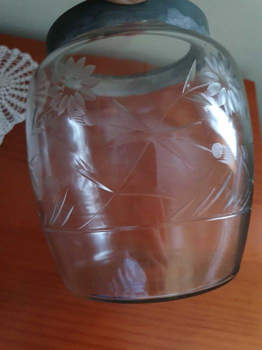 Boleira antiga vidro trabalhado