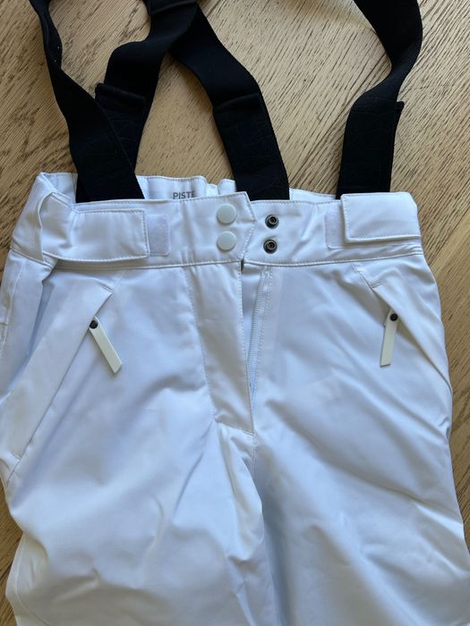 Spodnie zimowe narciarskie 10 lat / roz. 133-142 Wedze białe