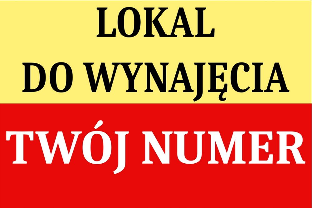 tablica ogłoszeniowa szyld lokal do wynajęcia twój numer szyld #18