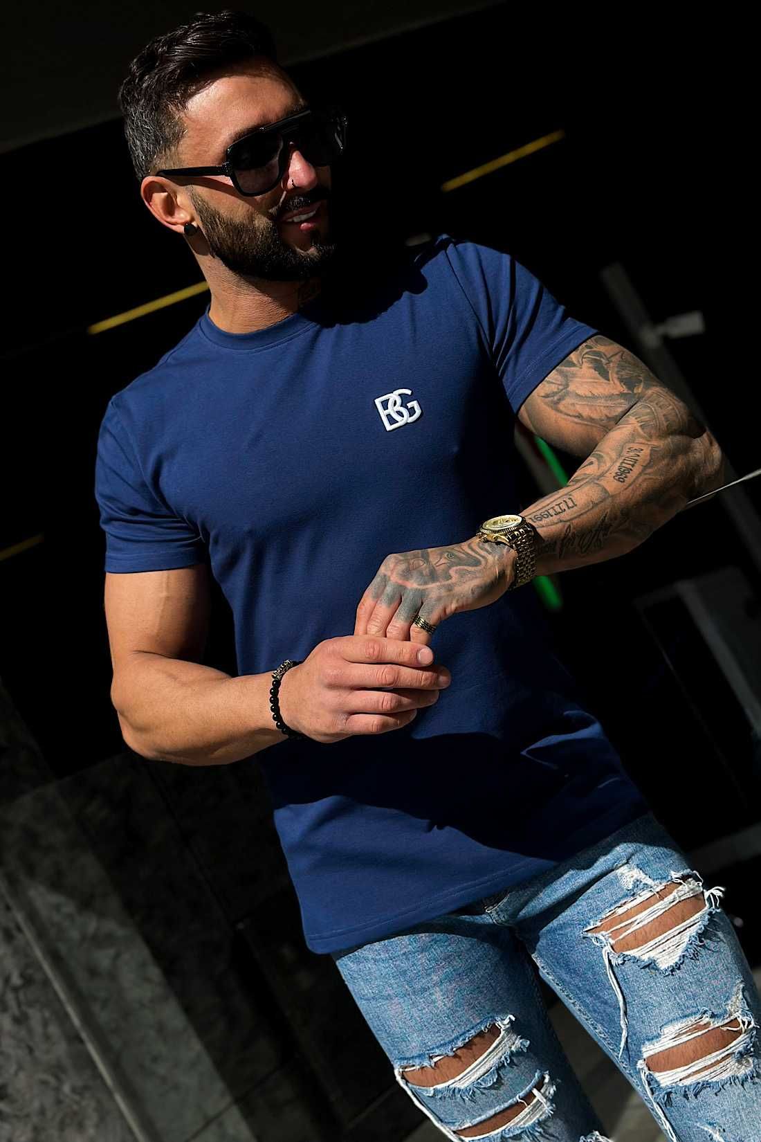 T-shirt męski BG Brandenburg Couture Bond granatowy S
