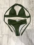 Strój kapielowy dwuczeciowy nowy zielony army green