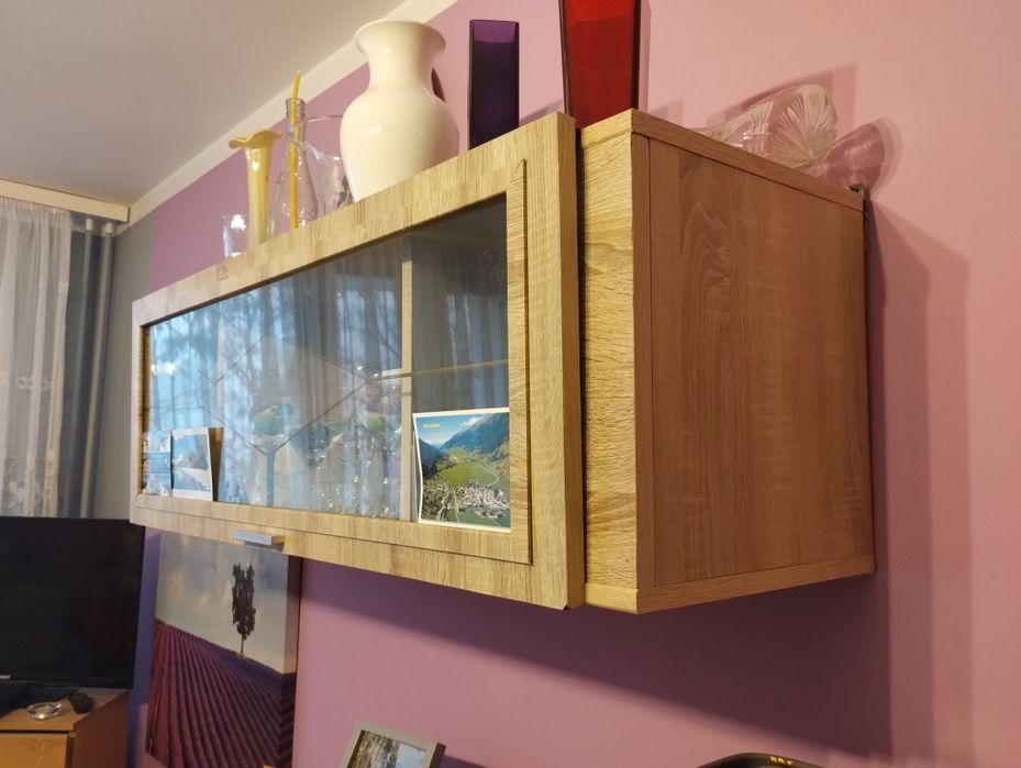 Witryna wisząca dąb sonoma