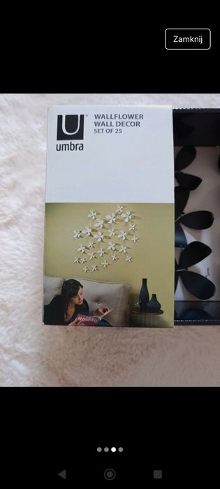 Dekoracja ścienna umbra zegar