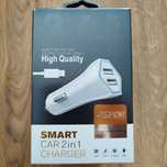Ładowarka Samochodowa 2 x USB + Kabel Lightning iPhone Apple