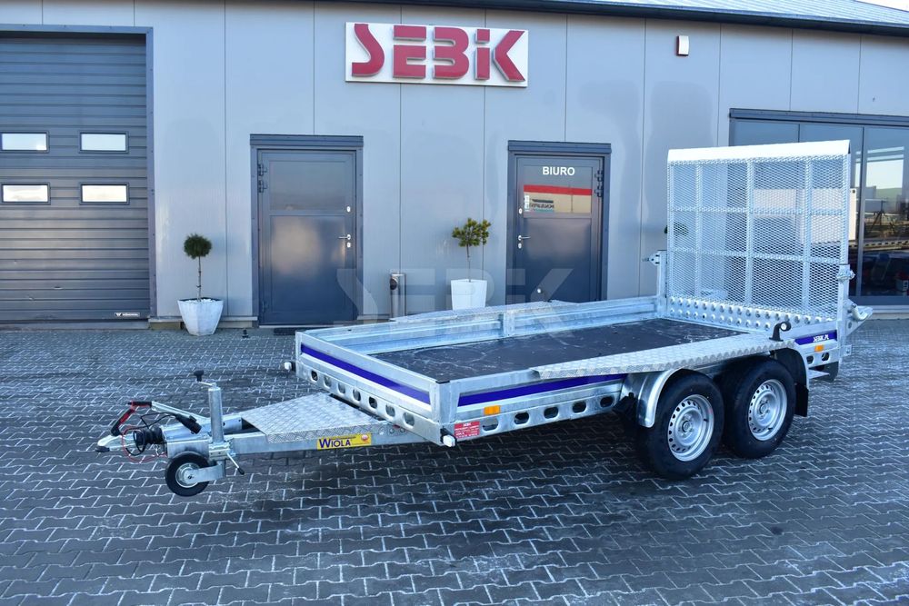Wiola Mocna przyczepa do transportu minikoparki B2735 DMC 2700 kg.  Przyczepa dostępna od ręki z dostawą