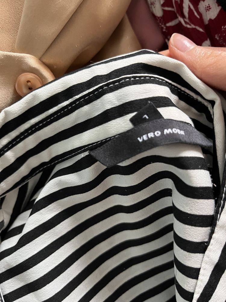 Koszula w paski elegancka oversize czarna biała