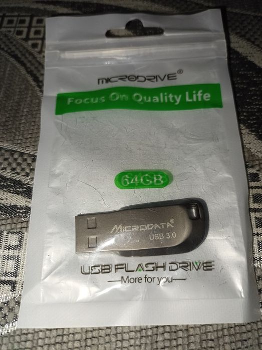 Міні-флешка - брелок USB 3.0 металева 64 ГБ (НОВА)