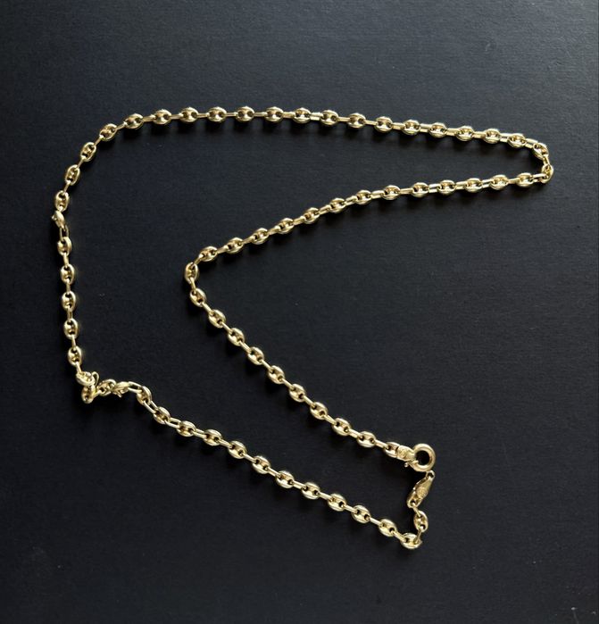 Nowy złoty łancuszek 585 ziarnka kawy cartier