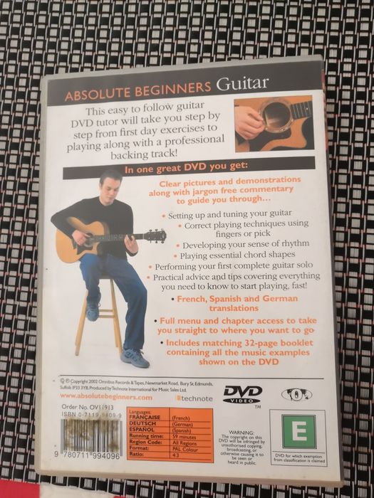 CD/DVD "Absolut Beginners Guitar" Pra Aprender a Tocar Guitarra do 0