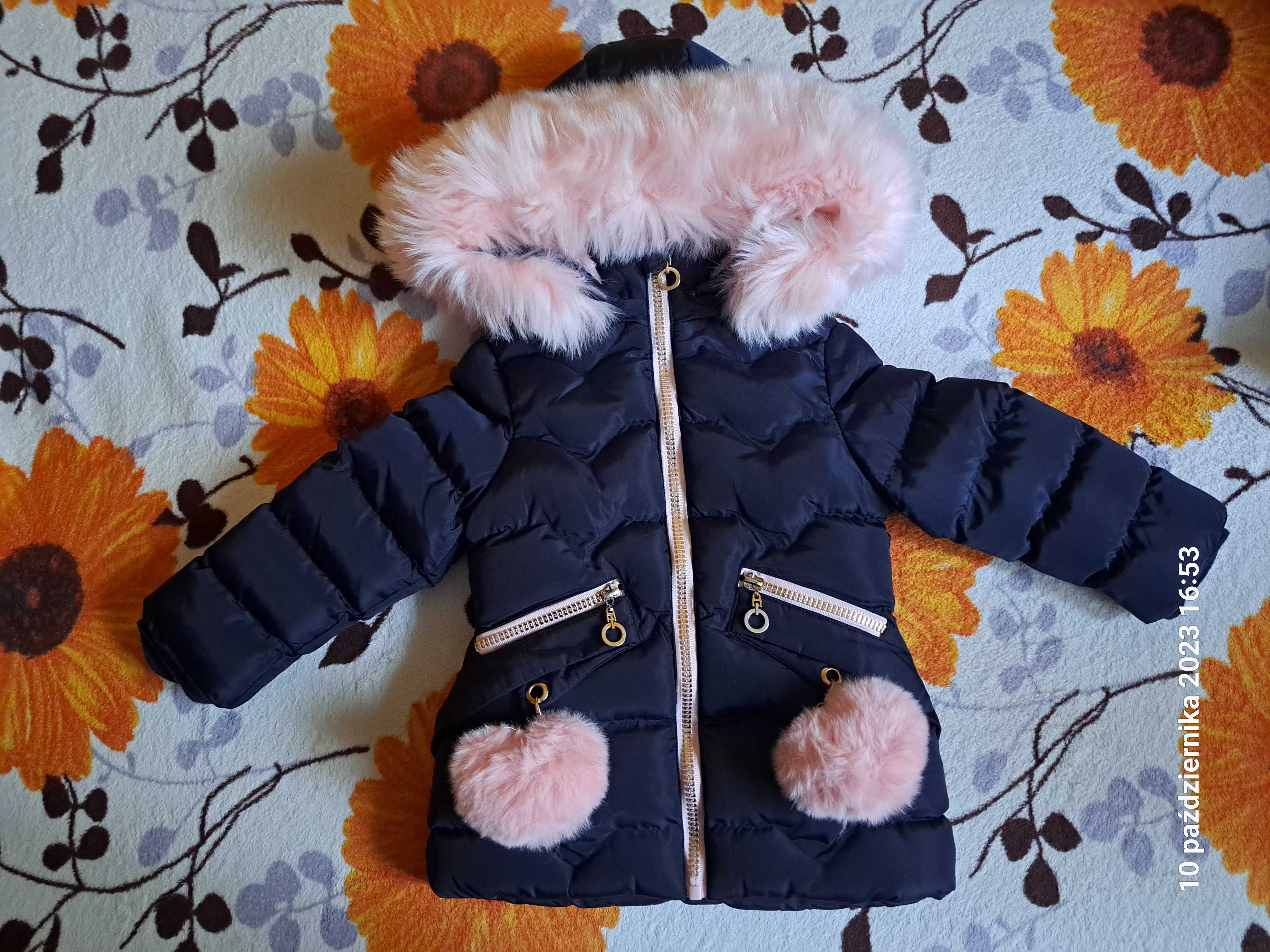 Nowa kurtka zimowa dla dziewczynki 86