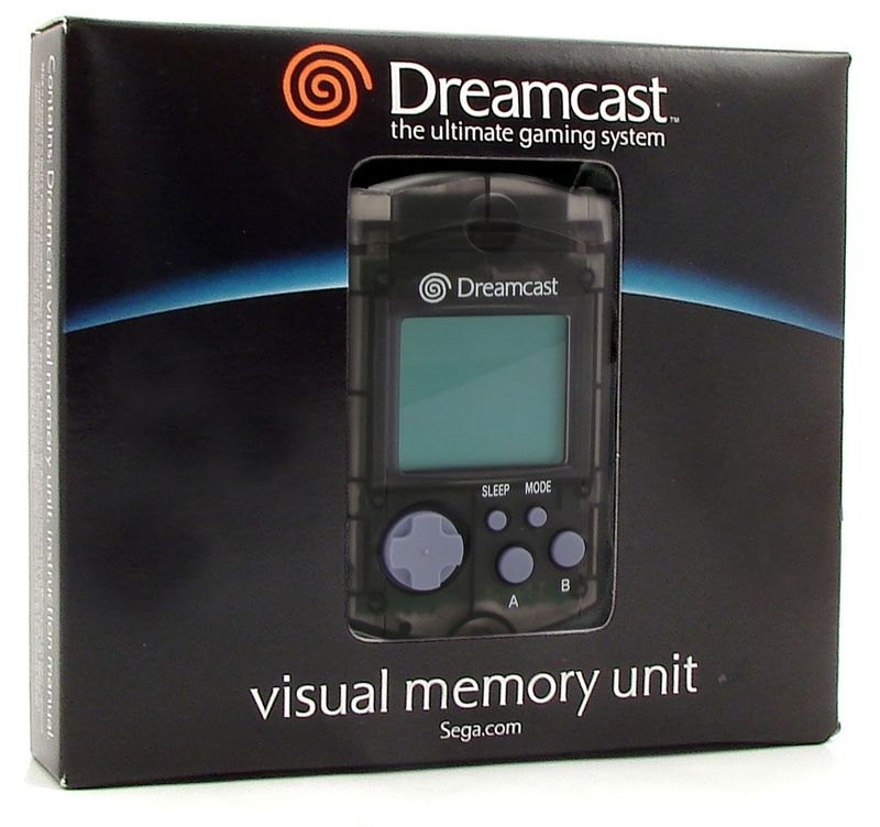 Sega Dreamcast Cartão Memória Preto VMU Original Novo