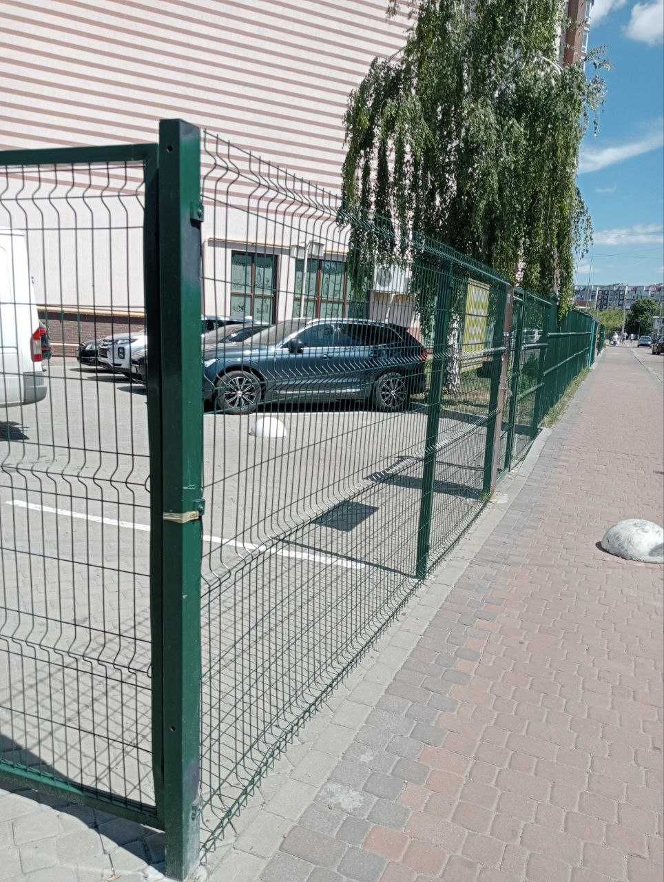 Металевий зелений паркан.150-200см Хвіртка ворота3,0-6,0м.виробник