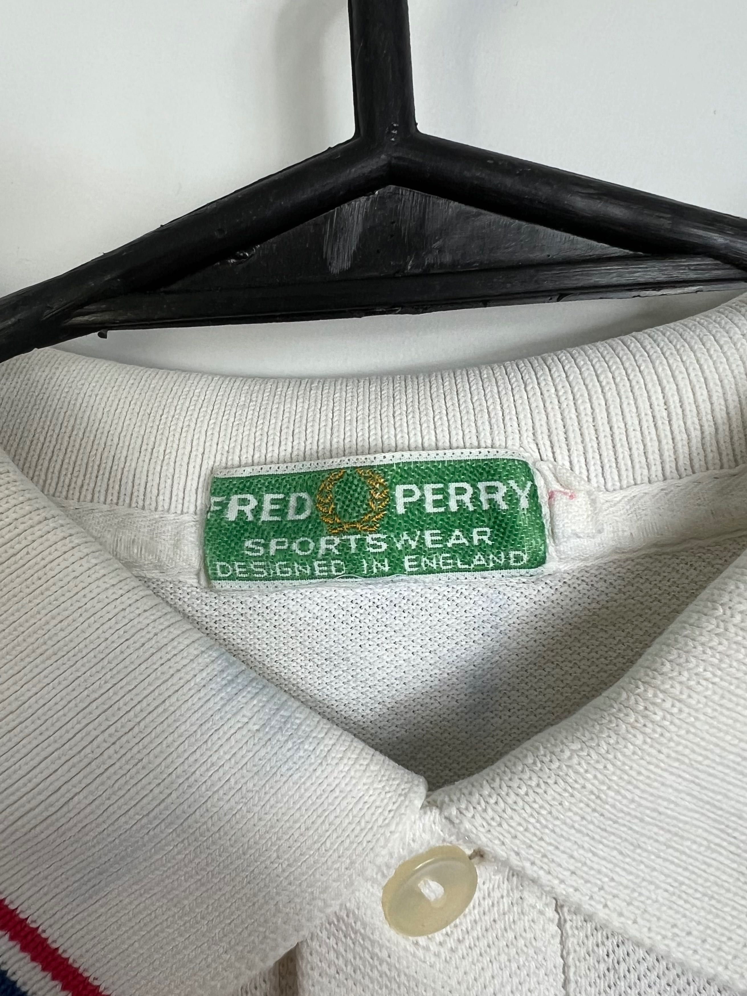 Polo Koszulką Fred Perry 70’s vintage rare white