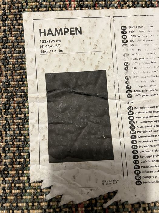 Tapete Hampen 133x195 Preto