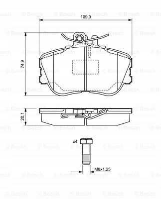 Klocki hamulcowe Bosch przód Mercedes W202 S202