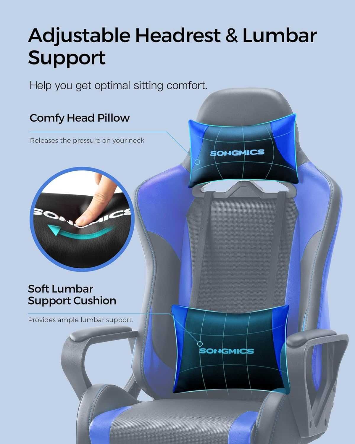 Nowe krzesło biurowe / fotel obrotowy / dla graczy / SONGMINCS !5803!