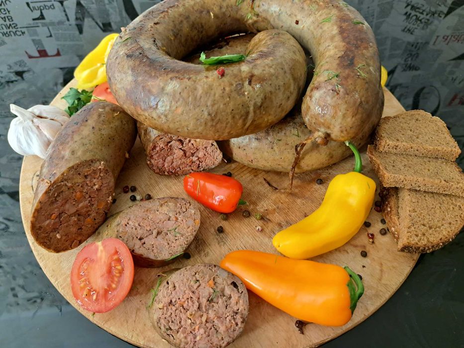 Кров'яна ковбаса.Кров'янка ОПТ 95 грн за кг.Печінкова ковбаса.ОПТ