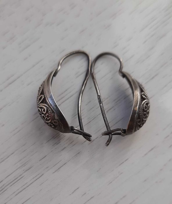 Серебряные серьги СССР