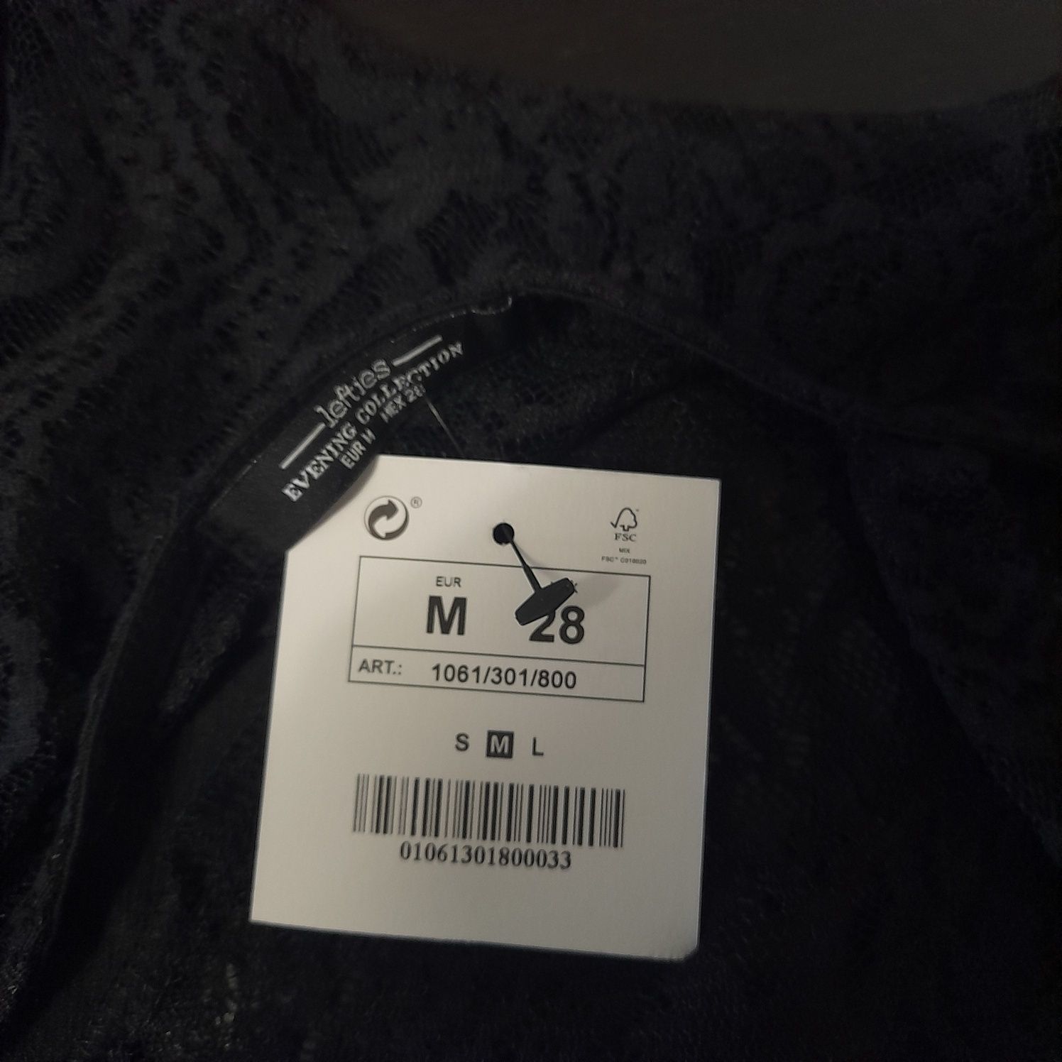 Vestido Lefties preto, novo com etiqueta.