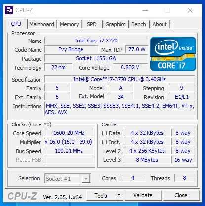 CPU Intel® Core™ i7-3770, 8 Mb memória Cache, até 3.9 GHz, socket 1155