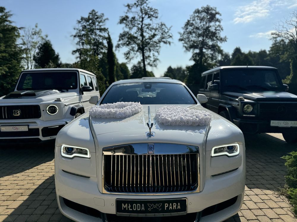 Auta do ślubu na wesele Rolls Royce Ghost Bialystok wolne terminy