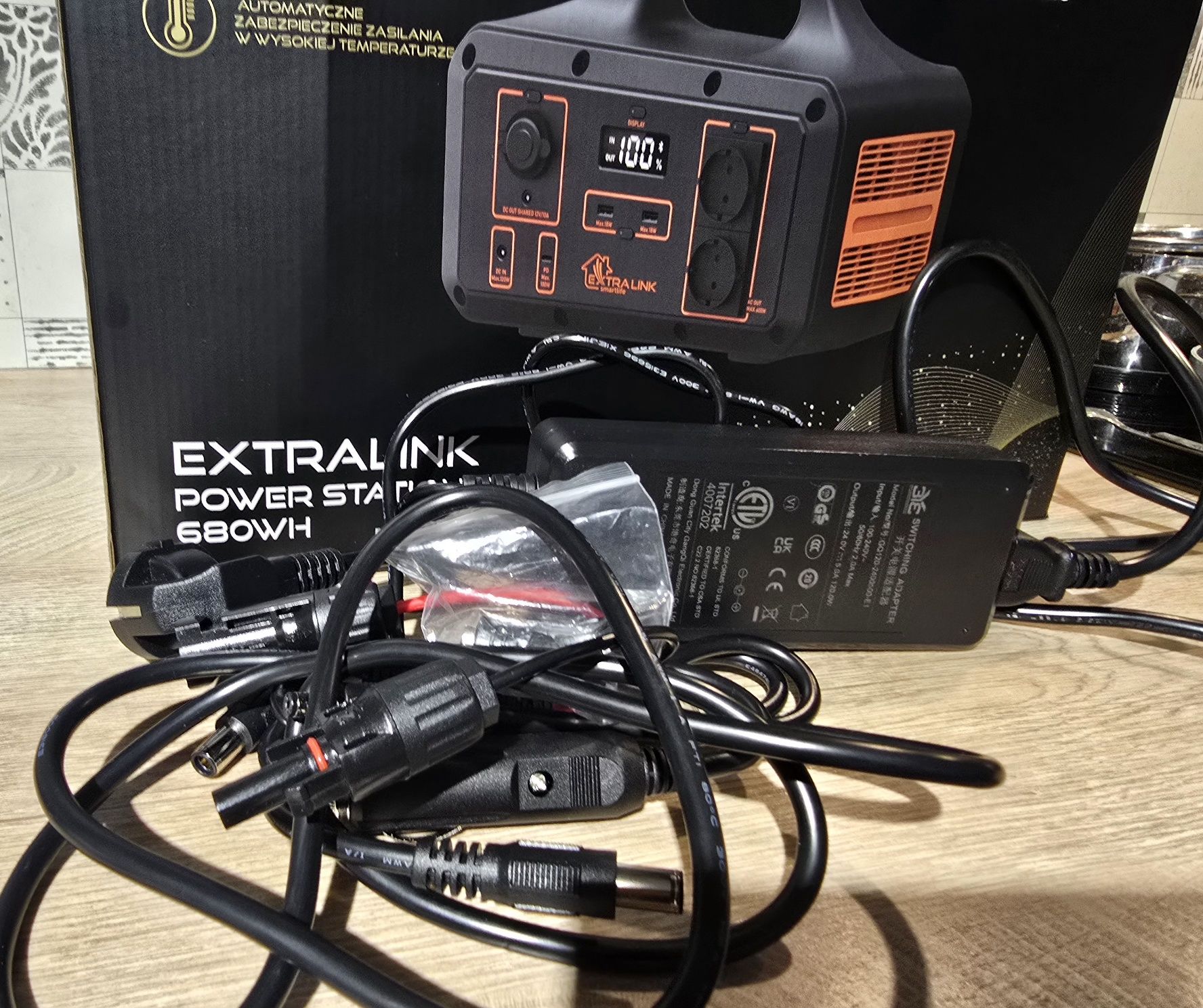 Stacja zasilania EXTRALINK EPS-S600S 680 Wh Li-Ion Bank energii