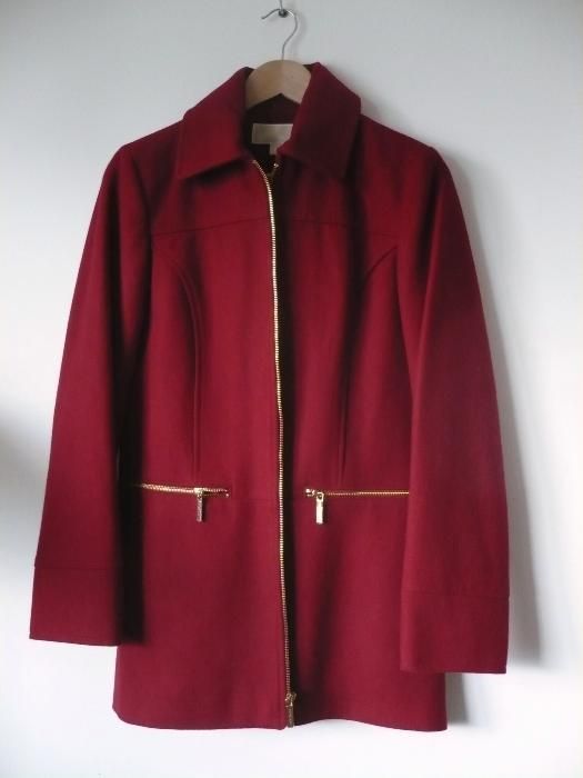nowy MICHAEL KORS rozm. 4 oryginalny płaszcz wełniany czerwony