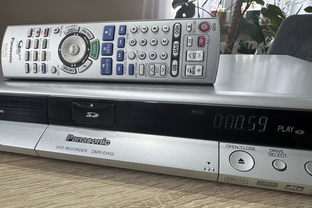 Panasonic DMR-EH55 #Nagrywarka DVD HDD #160GB #SD #DivX #DV-in #Pilot