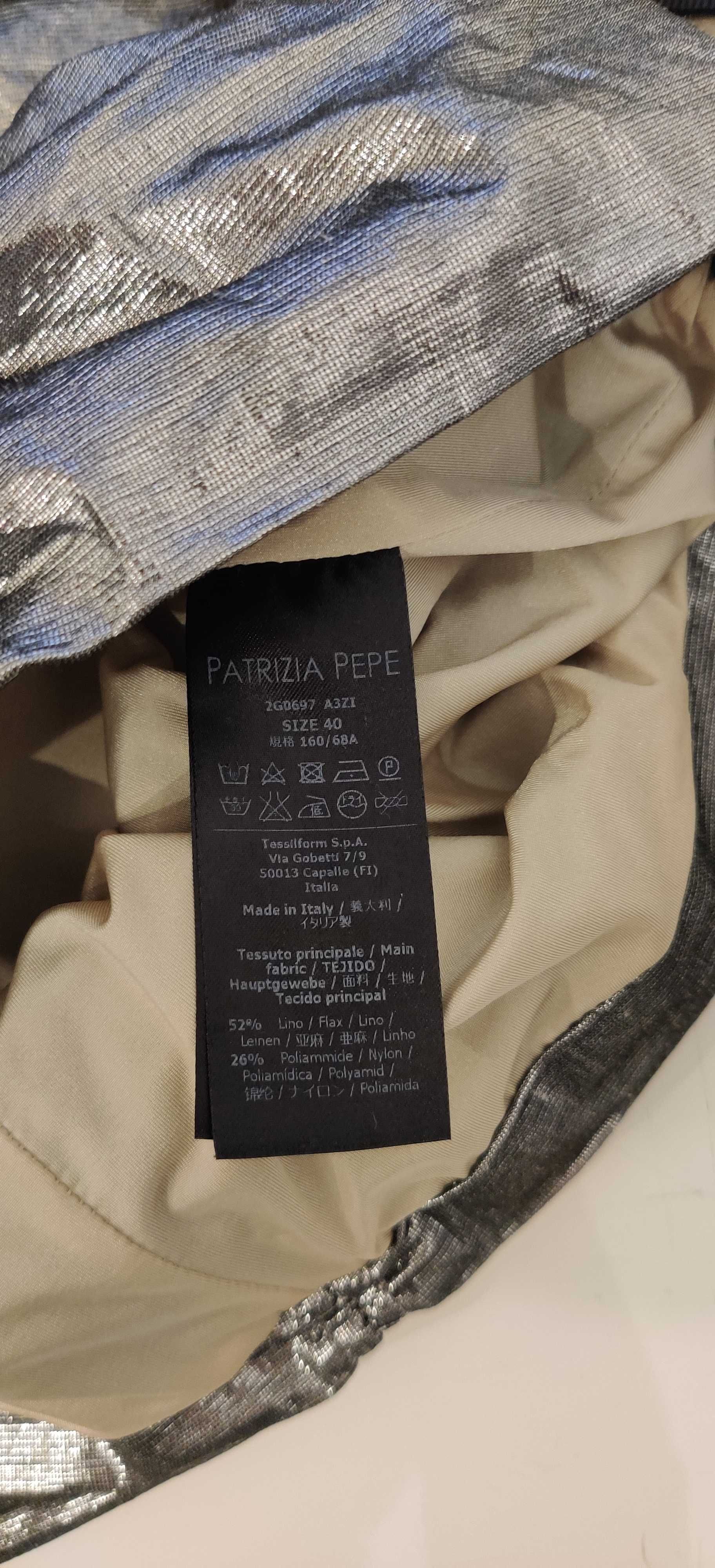 Mini spódniczka PATRIZIA PEPE 40 (XS) srebrna