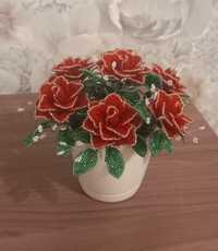 Цветы из бисера  Розы