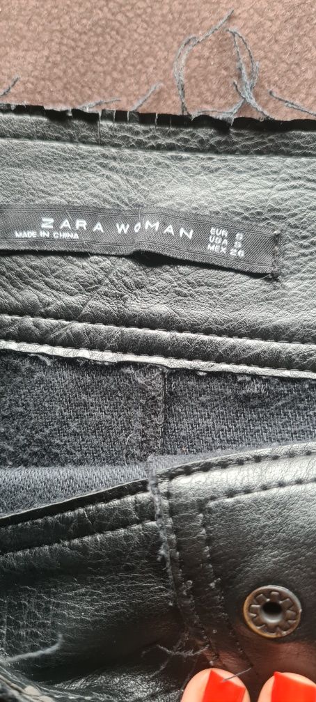 Spódniczka mini Zara rozm. S 36 imitacja skóry vintage
