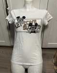 Myszka Miki 40 L biała koszulka aplikacja cyrkonie t-shirt